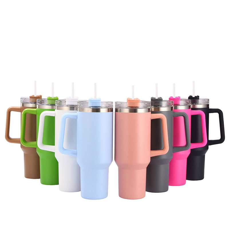 304 Stainless Steel Insulation Cup Straw Ice Cup Portable Coffee Cup Car Cup
