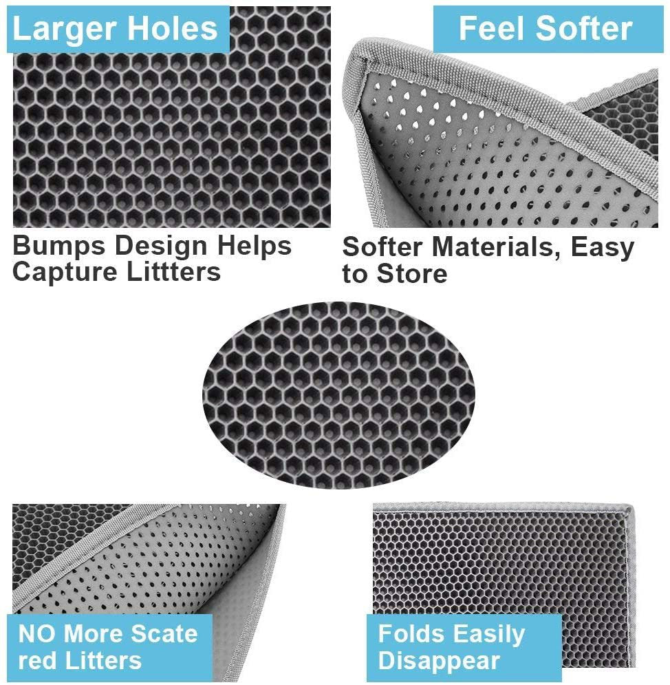 Cat Rubbing Mat Double-layer Leaking Sand Cat Litter Basin Falling Sand Mat Cat Toilet Set Sand Control Sand Mat